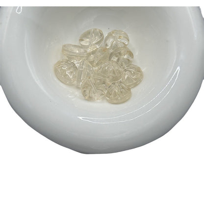 Small Steamed Bun Glass Beads 14mm Glossy Transparent Pastel 100pcs 5