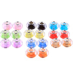 Acrylic Spacer Beads 14mm Glossy Transparent Dyed Core 100pcs 5