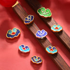 Cloud Metal Beads 14*9 12*8 10*6mm Enamel Alloy 100pcs