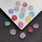 Czech Glass Beads Rose 12mm Soft Pastel Floral Design 100pcs 6