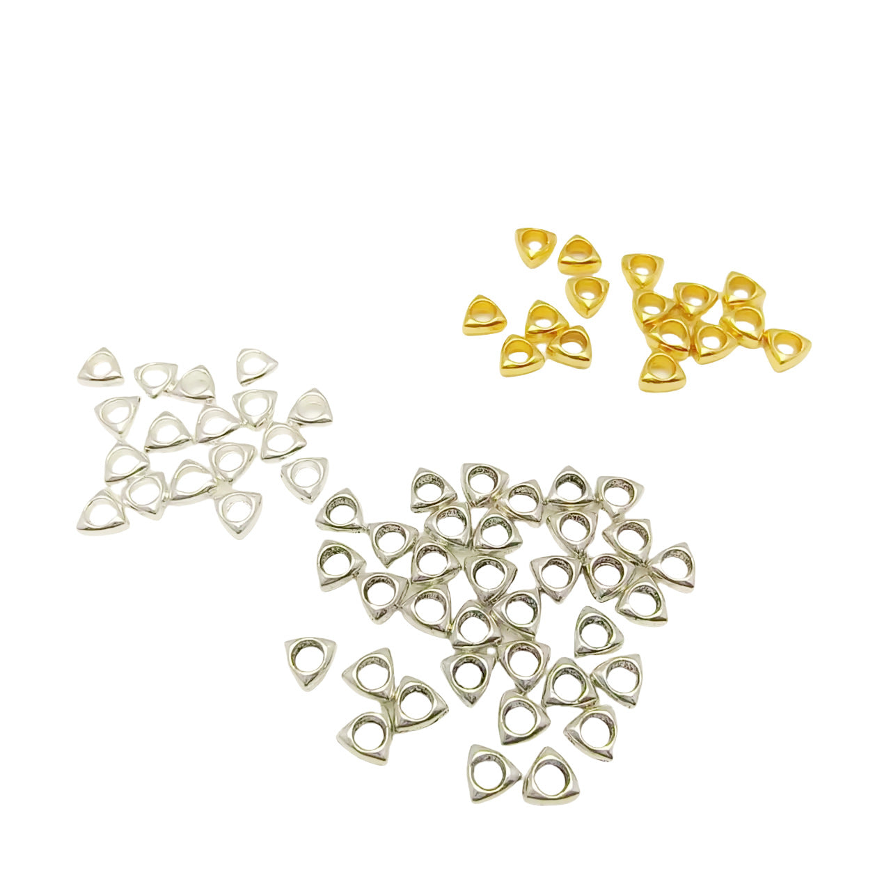Alloy Triangular Spacer Beads 3/4mm Tibetan Style 100pcs 4
