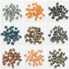 Electroplated Skull Head Glass Beads 8mm x 10mm Iridescent 30pcs 3