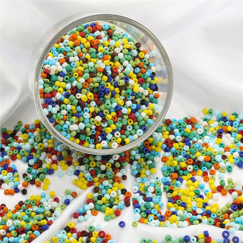 Frosted Seed Glass Beads 3mm Soft Matte Colors 1400pcs 2