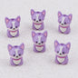 Painted 3D Corgi Acrylic Beads 16x23mm Colorful Mixed 10pcs 6