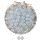 Transparent Frosted Glass Beads 8mm Delicate Gold Flecks 50pcs 23