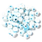 Lampwork Glass Beads Evil Eye Barrel 9mm Glossy Cylindrical 10pcs 7