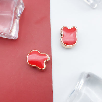 Enamel CCB Plastic Acrylic Beads 9-15mm Large Hole Playful Shapes 40pcs 36