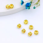 Brass Curved Spacer Beads 4mm Double-Layer Polished Gold 100pcs 3