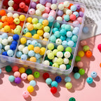 Rubberized Round Acrylic Beads 15mm Mixed Colors 20pcs 4