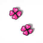 Heart Clay Beads 10mm Black Rose Red Polymer 100pcs 4