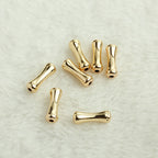 Brass Bone-Shaped Metal Beads Playful Polished Gold Tube 50pcs 5