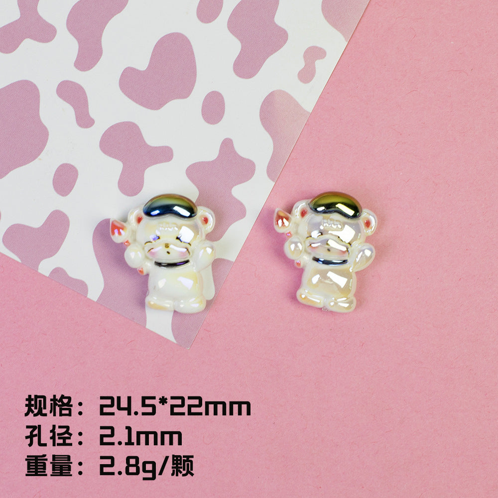 Plating Adorable Mikko Series Resin Beads Cute Character 20pcs 8