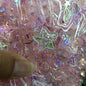 Transparent Smiley Star Acrylic Beads 22mm UV Plating 100pcs