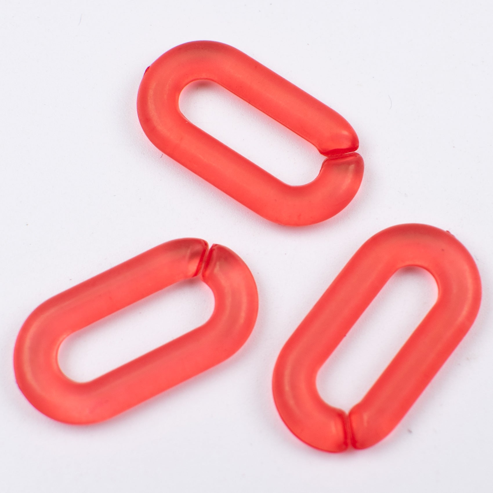 Matte Clear Acrylic Open Chain Links 20mm Colorful 100pcs 9