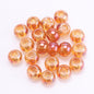 Electroplated Glass Beads 8 10mm Large Hole Rainbow Finish 50pcs 9
