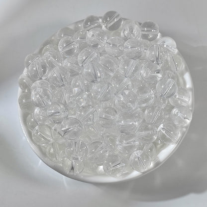 Ice Transparent Round Glass Beads 8mm Pastel Frosted Glow 100pcs 11