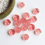 Czech Glass Beads Flat Pumpkin 9.5mm Translucent Orange 40pcs 2