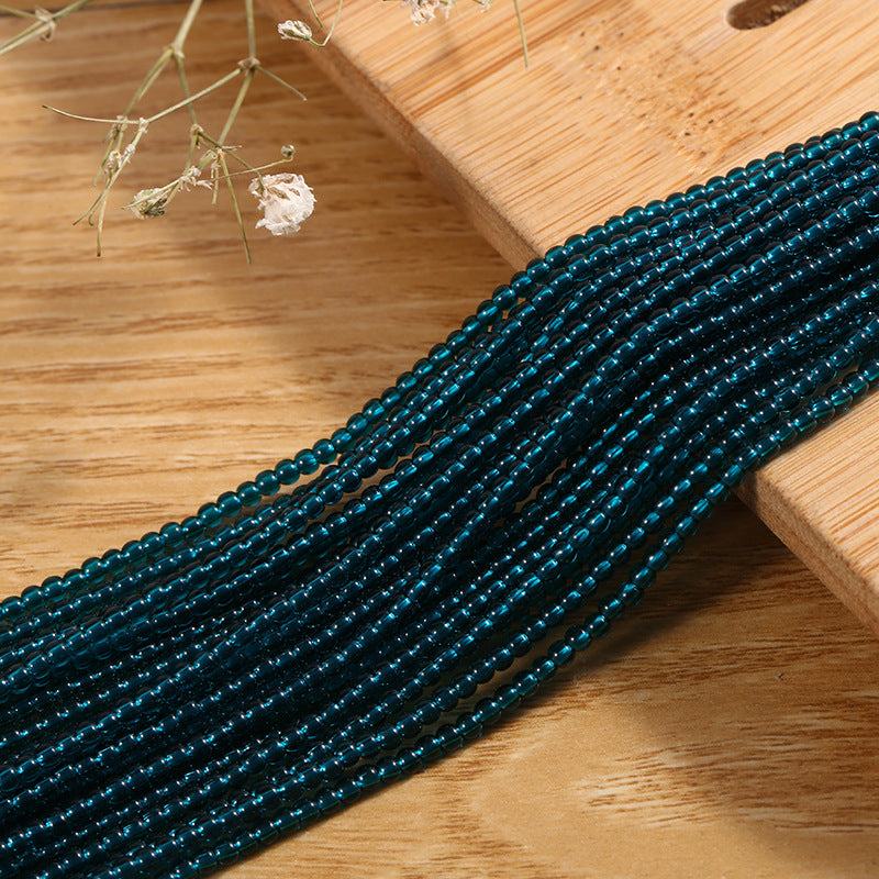 Colored Transparent Seed Glass Beads 2mm 2 Strands 400pcs 11