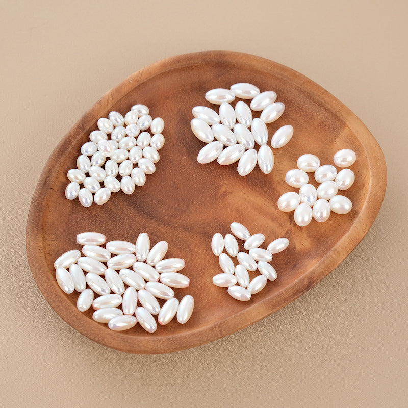 Imitation Pearl Oval Acrylic Beads 8-14mm ABS Plastic 100pcs 3