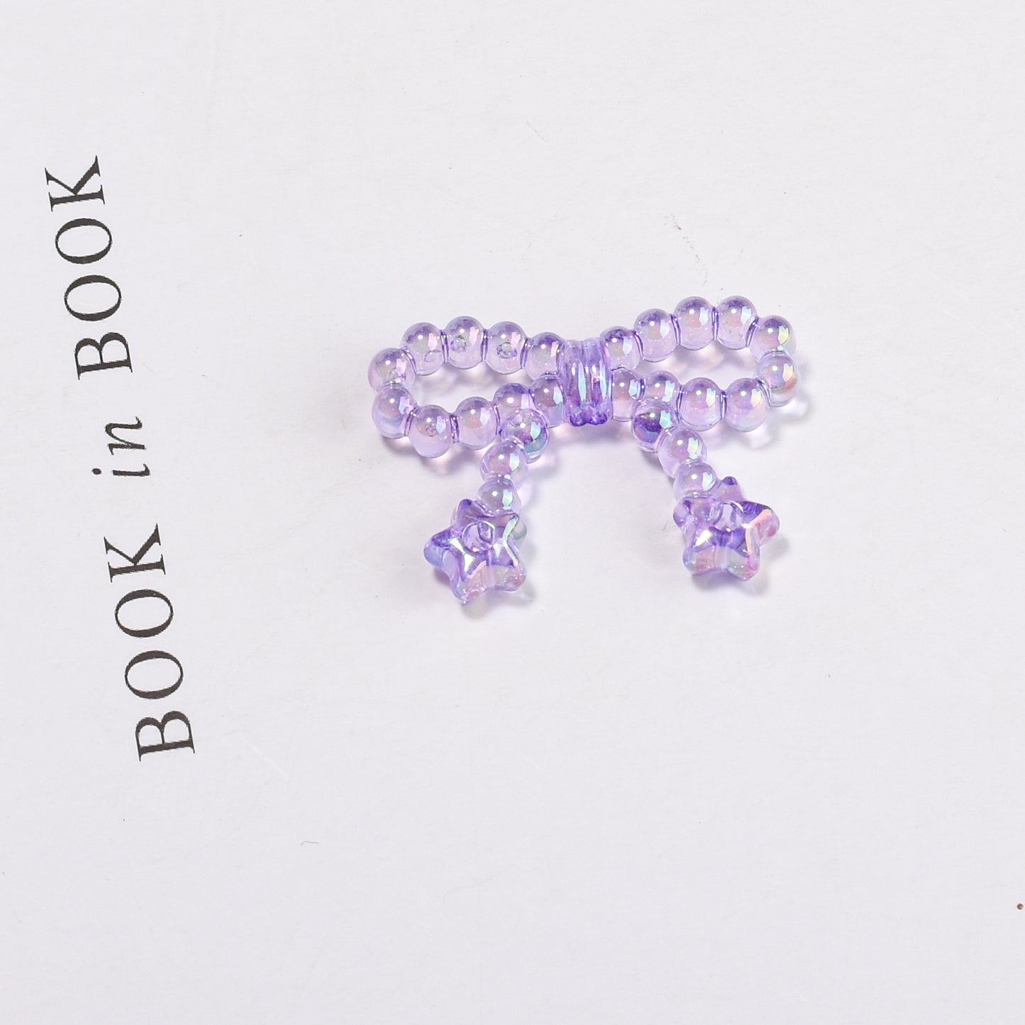 Knitted Bow Acrylic Beads 32mm Solid and Transparent Colors 10pcs 14