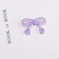 Knitted Bow Acrylic Beads 32mm Solid and Transparent Colors 10pcs 14