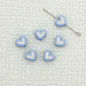 Heart Metal Beads 8mm Two-Tone Enamel Baked Finish 20pcs 12