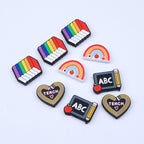 Silicone Focal Beads Teach ABC Blackboard Pencil Heart 20pcs 2