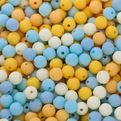 Rubberized Round Acrylic Beads 15mm Mixed Colors 20pcs 22