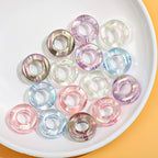 Acrylic Doughnut Spacer Beads 21mm Transparent Plating 50pcs 2