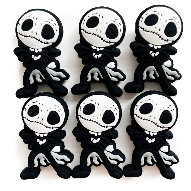 Silicone Focal Beads Monster Jack Skeleton Figure 20pcs