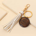 PU Tassel Keychain Metal Rainbow Color with Lobster Clasp 6