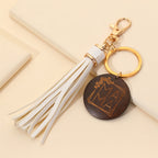 PU Tassel Keychain Metal Rainbow Color with Lobster Clasp 6