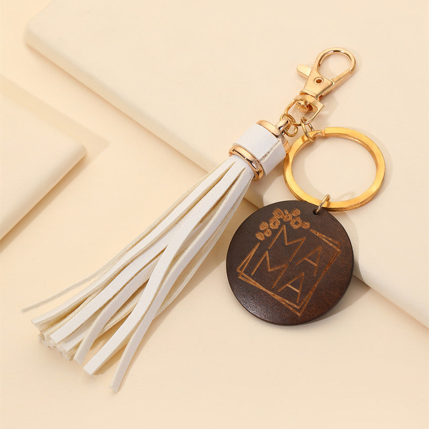 PU Tassel Keychain Metal Rainbow Color with Lobster Clasp 6