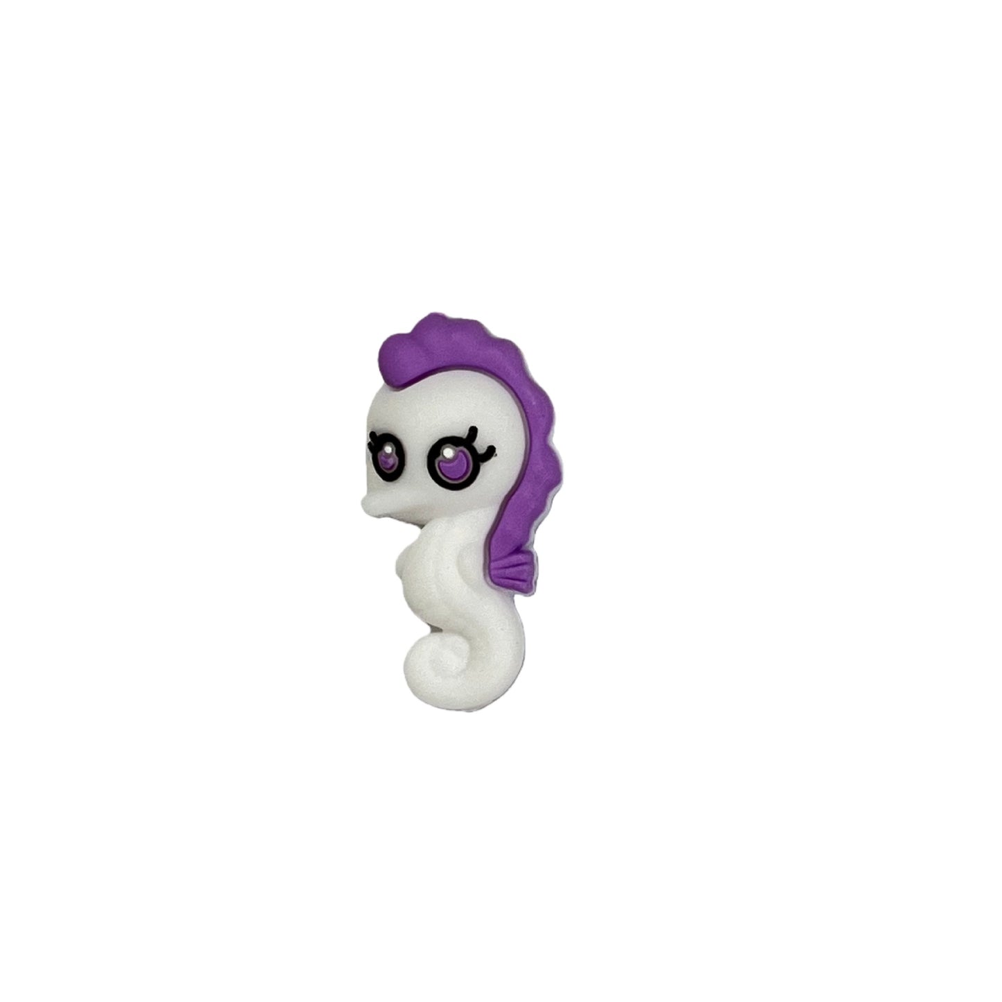 Silicone 3D Focal Beads Seahorse Textured Pastel Manes 20pcs 9