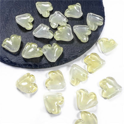 Czech Glass Beads Peony Petal 19mm Translucent Lavender Heart 50pcs 2
