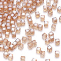 Transparent Square Glass Beads 8mm Iridescent Colors 50pcs 6