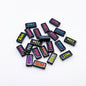 Rectangle Acrylic Tube Beads 8x15mm Colorful Word Letters 1100pcs 11