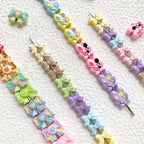 Bow Ballet Shoe Metal Beads Decorative Pastel Painted 20pcs 2