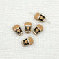 Baking Painted Metal Beads 14mm Milk Tea Mini Cup Design 10pcs 15