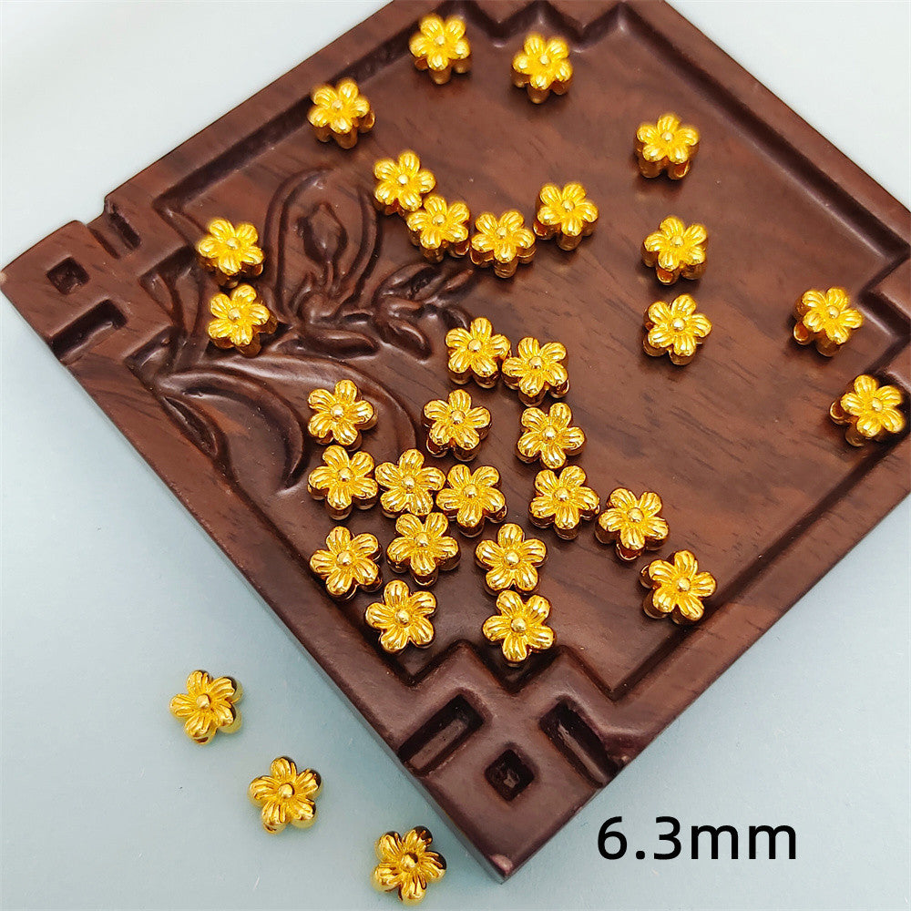 Alloy Tassel Flower Spacer Beads 6mm Tibetan Style 100pcs 4