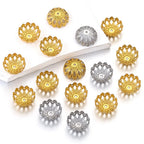 Stainless Steel Flower Bead Caps 12mm Bowl Shaped 100pcs