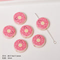 Dessert Acrylic Flat Beads 17mm Printed Cute Food Designs 10pcs 5