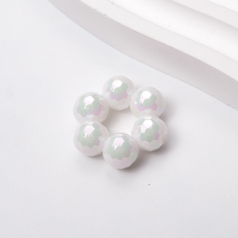 Plating Rhombus Faceted Wreath Acrylic Beads 23mm Glossy Plated 50pcs 4