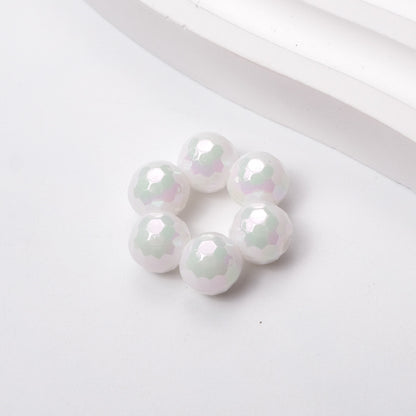 Plating Rhombus Faceted Wreath Acrylic Beads 23mm Glossy Plated 50pcs 4