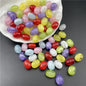 Transparent Halo Oval Acrylic Beads 8.5x11.5mm Glossy Pastel 100pcs 12