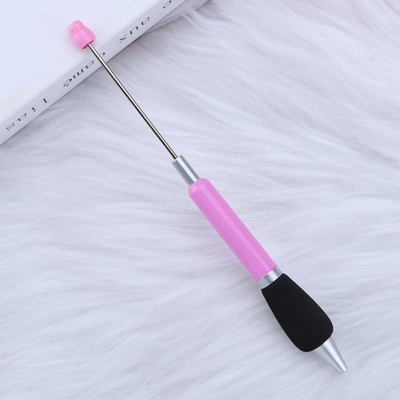 Beadable Ballpoint Pen Comfortable Grip Sponge Sheath Black Ink 1.0mm 7