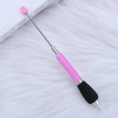Beadable Ballpoint Pen Comfortable Grip Sponge Sheath Black Ink 1.0mm 7