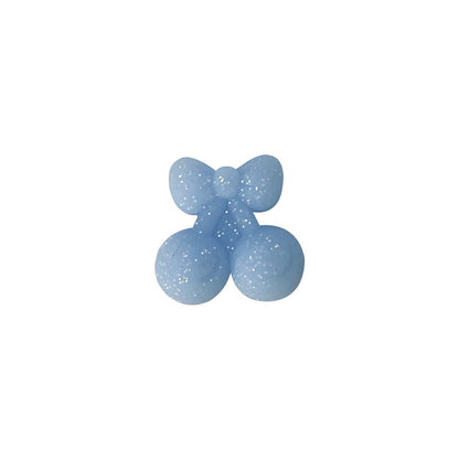 Silicone 3D Focal Beads Cherry Holding Bow 20pcs 13
