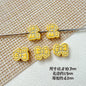 Rabbit and Bear Painted Metal Beads Glossy Finish Bulk 10pcs 29