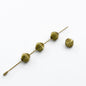 Brass Rhombus Metal Beads 4-9mm Wrinkle Striped 100pcs 3